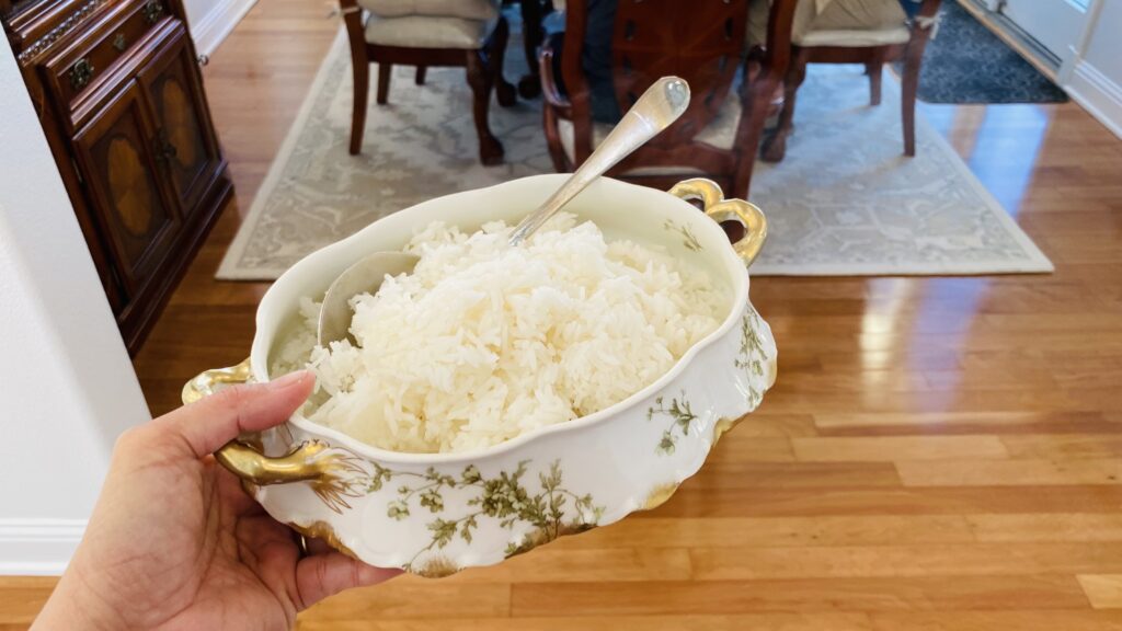 steamed rice