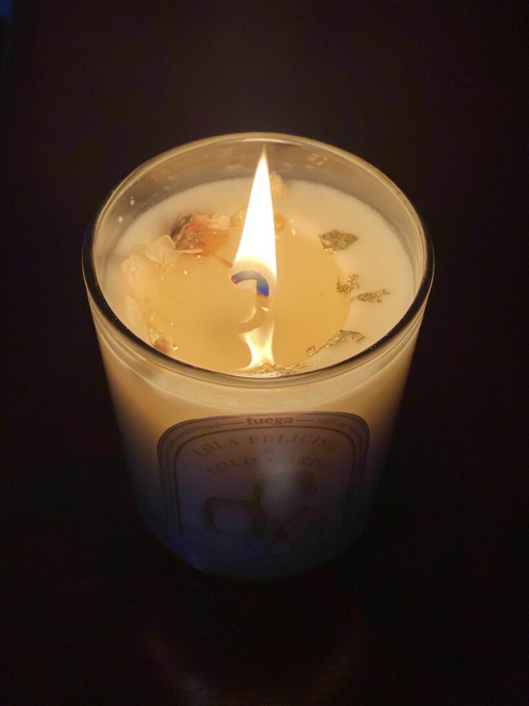 lighted candle