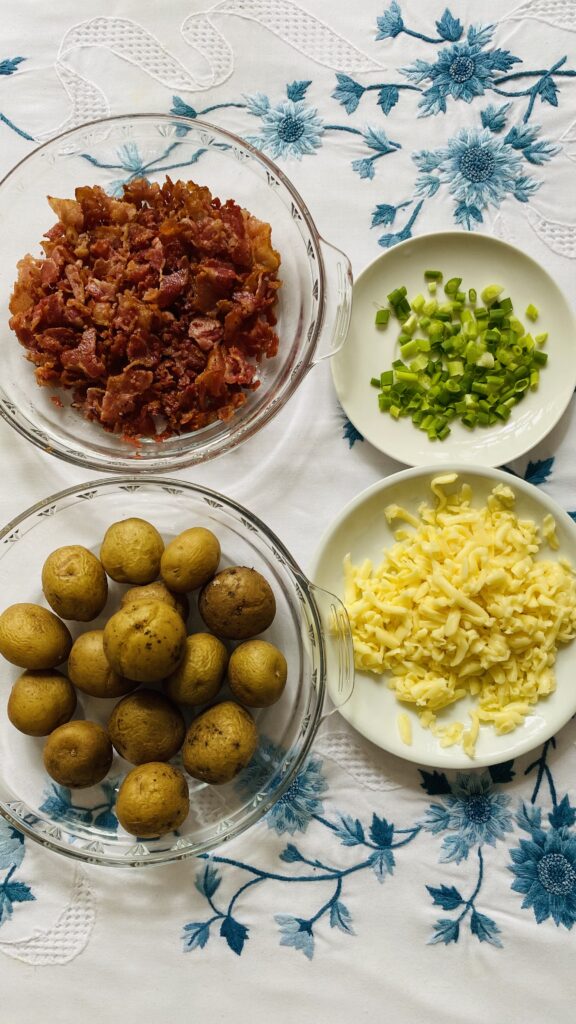 Baked marble potatoes