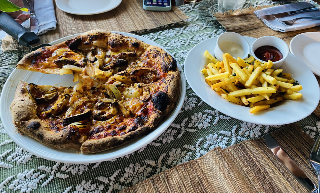 Pizza and fries