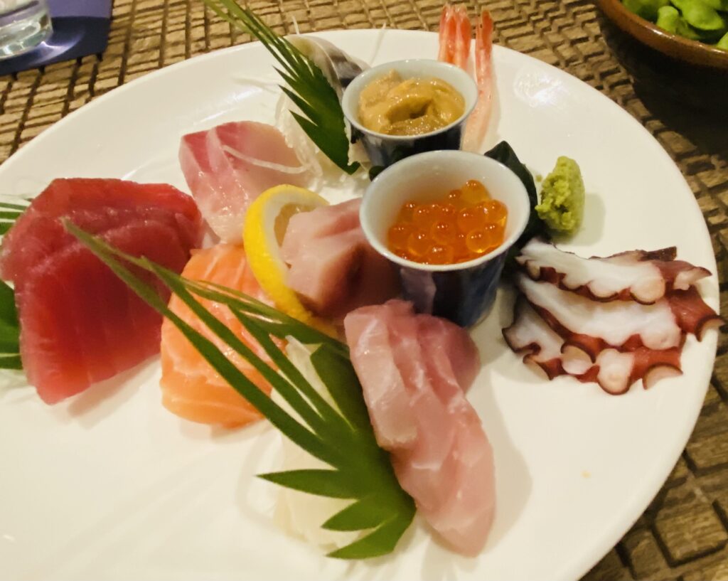 Ginza, sashimi plate