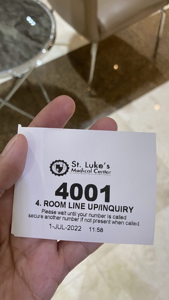 St. luke's admission ticket