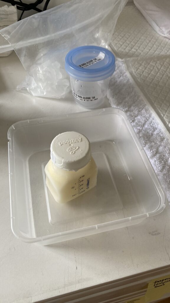 Breastmilk from hospital