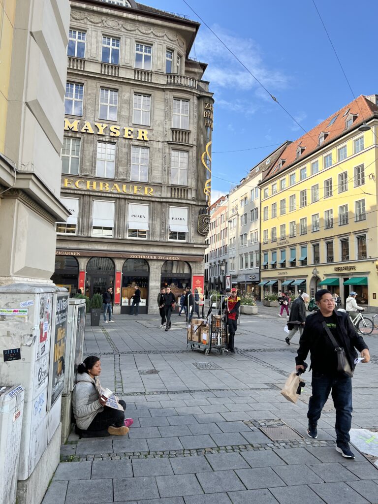 Street beggar in Munich