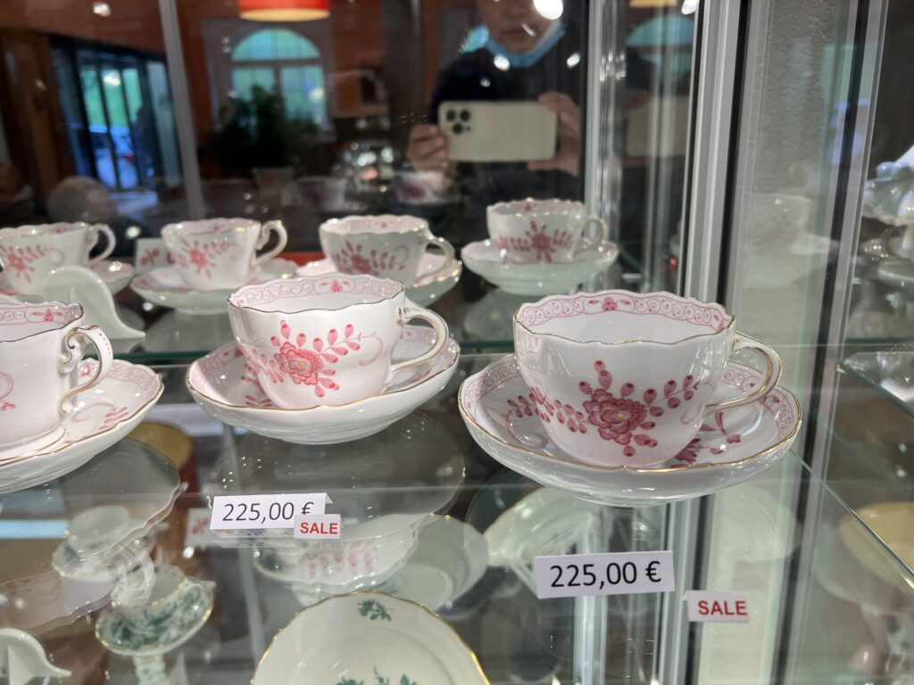Meissen pink teacups