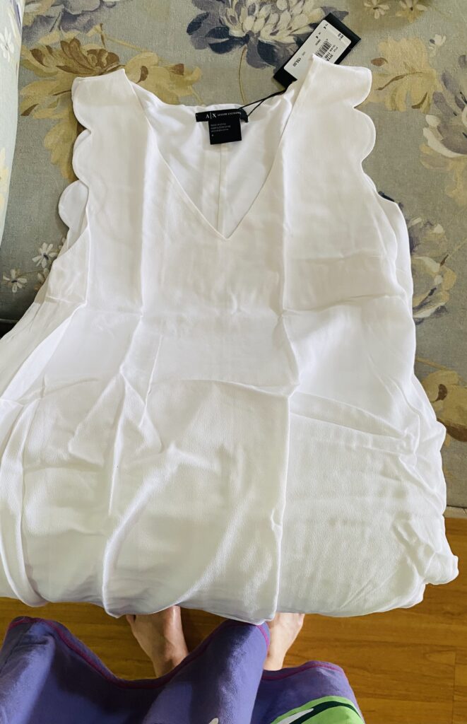 Armani Exchange white dress
